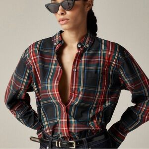 J. Crew Embellished Tartan Women's Shirt